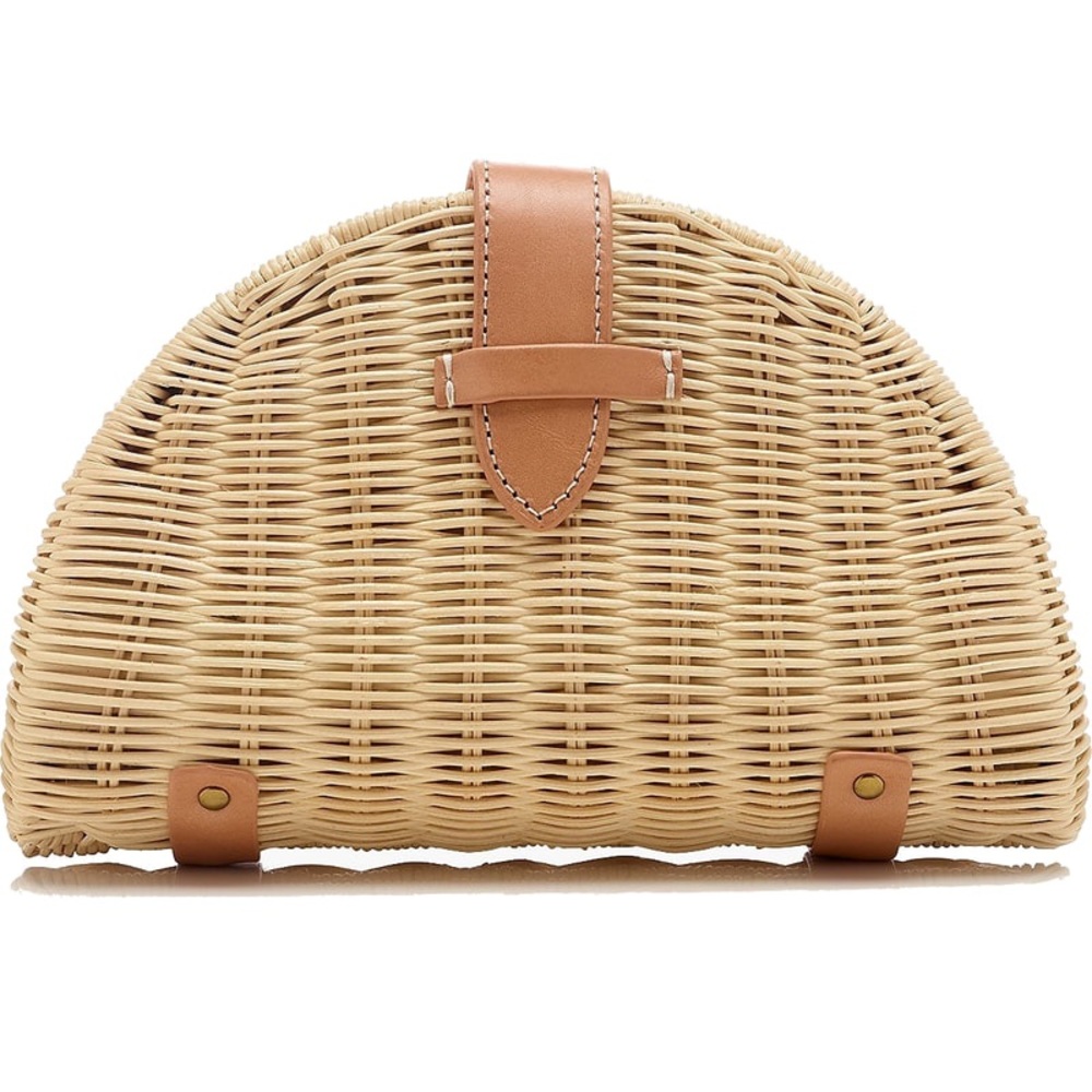 J.Crew Fan Rattan Clutch NWT